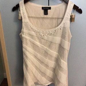 White sparkly tank top